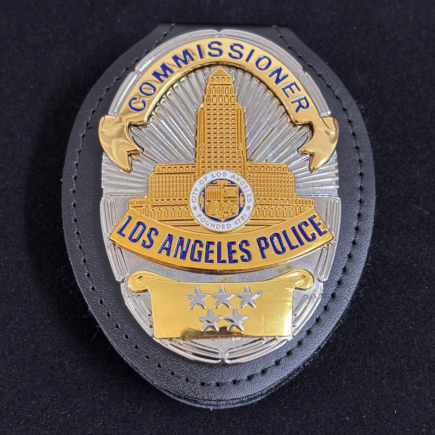 LAPD Commissioner Los Angeles Polizeiabzeichen Replik, Filmrequisiten, 5 Sterne