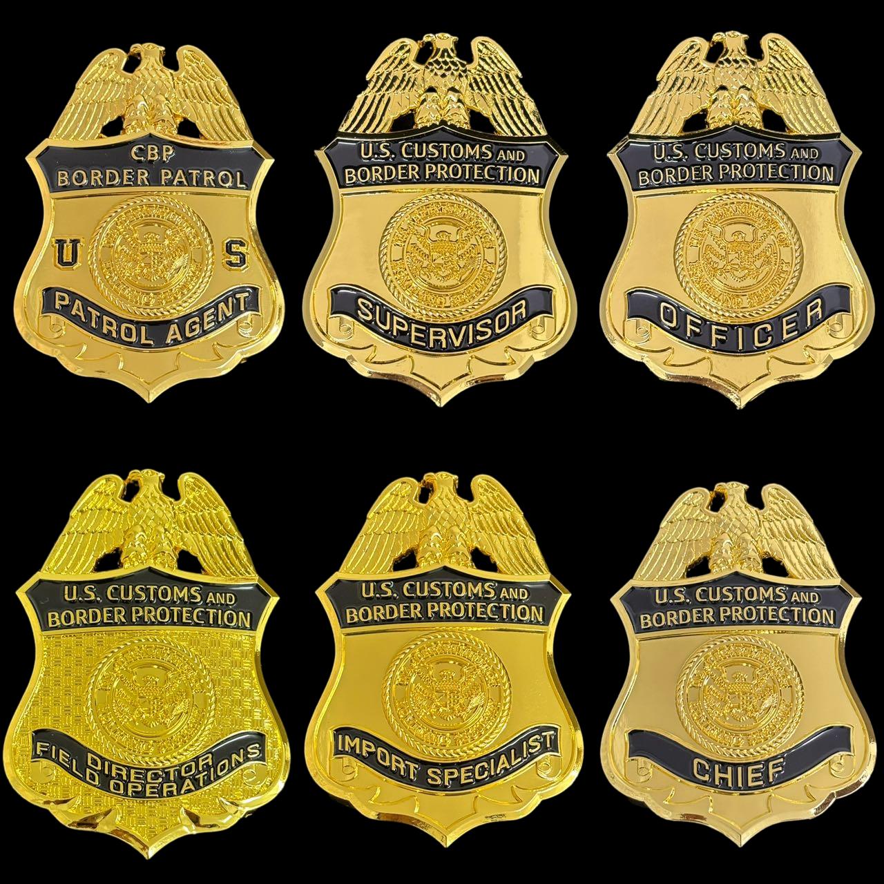 Réplique d'un ensemble d'insignes du CBP américain, accessoires de cinéma