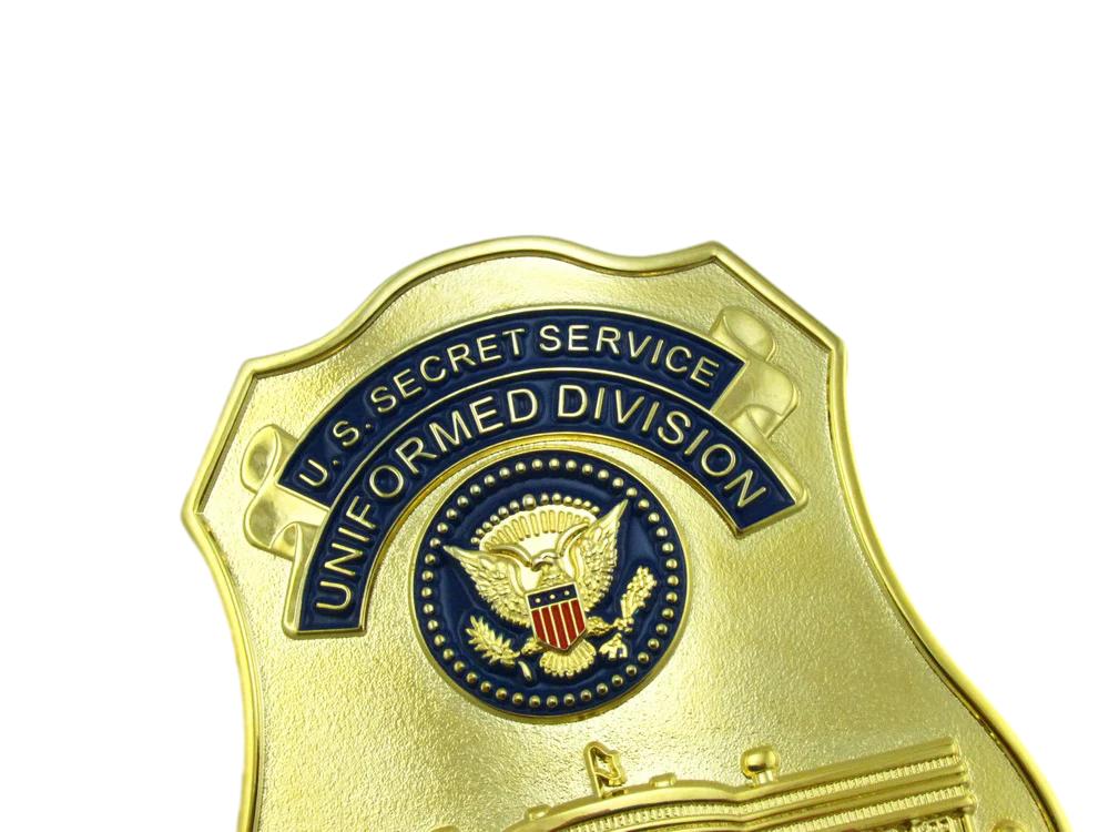 Réplique de l'insigne d'officier de la division uniforme des services secrets américains de l'USSS, accessoires de cinéma