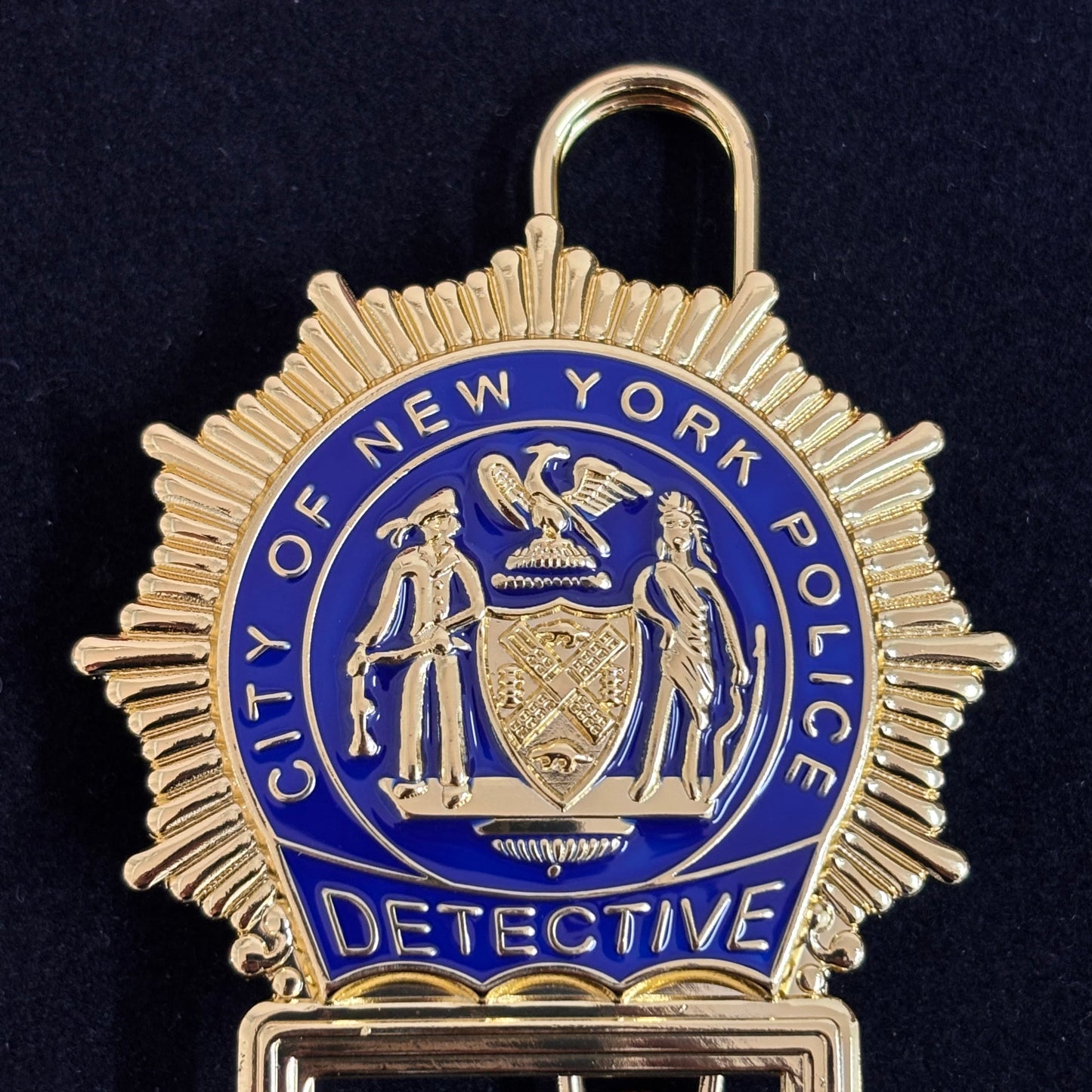 NYPD New York Polizei Detektiv Abzeichen Replik Film Requisiten anpassbare Nummer