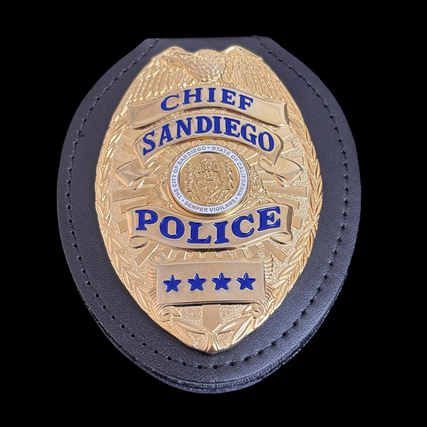 Chief Sandiego Polizeiabzeichen Replik Filmrequisiten 4 Sterne