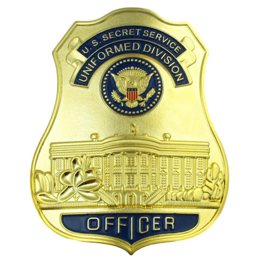 Réplique de l'insigne d'officier de la division uniforme des services secrets américains de l'USSS, accessoires de cinéma
