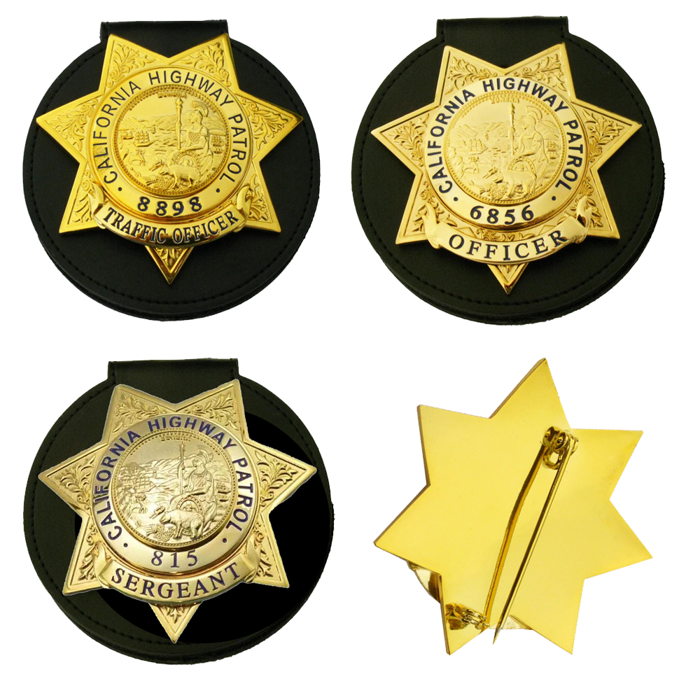 US CHP California Highway Patrol Abzeichen Set Replika Filmrequisiten