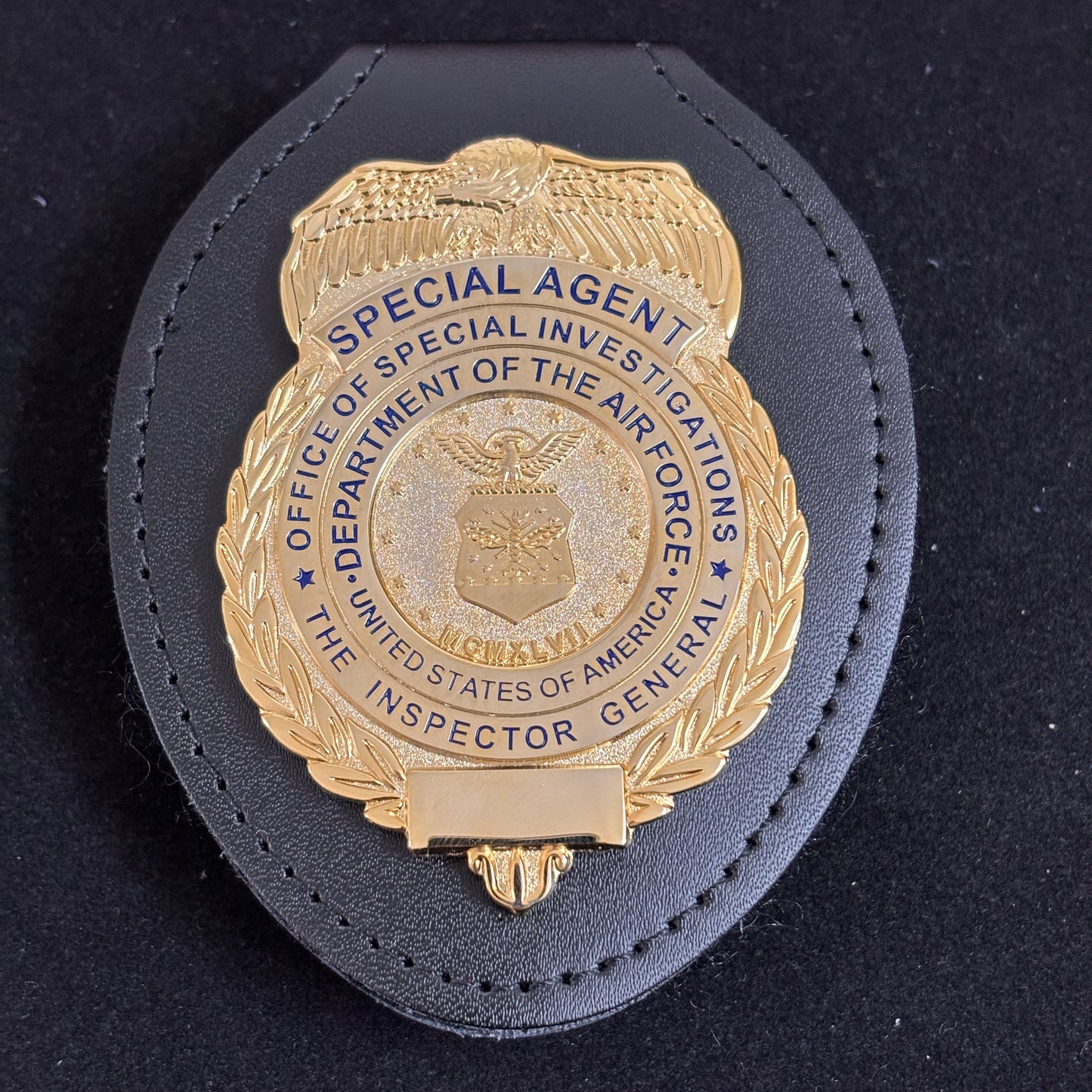 US AFOSI/OSI Air Force Office of Special Investigations Special Agent Badge Replik Filmrequisiten Anpassbare Nummer