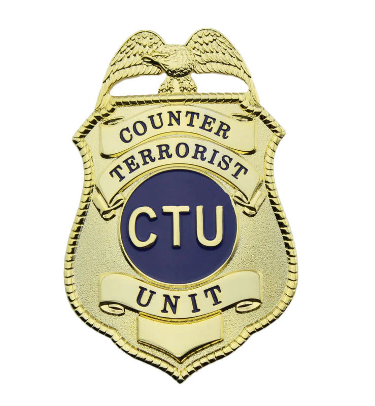 US Counter Terrorist Unit CTU Badge Replica Movie Props Customizable Number