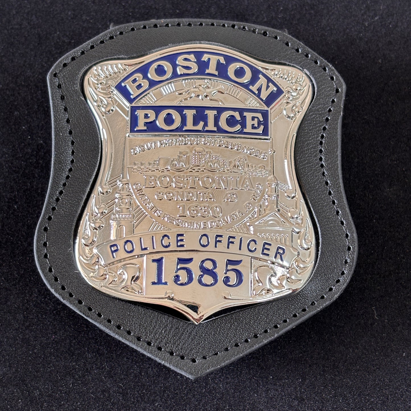 Boston Police Officer Filmrequisiten Abzeichen Abzeichen mit Nummer 1585