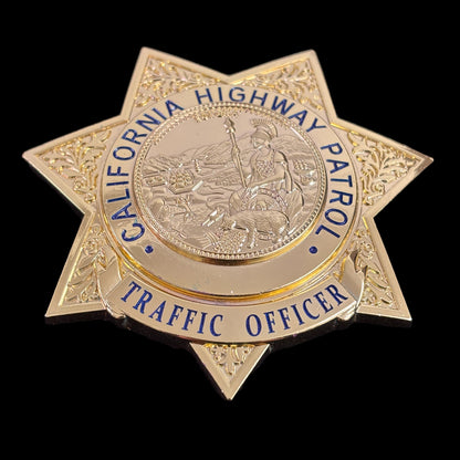 US Traffic Officer CHP Highway Patrol Abzeichen Replik Film Requisiten anpassbare Nummer