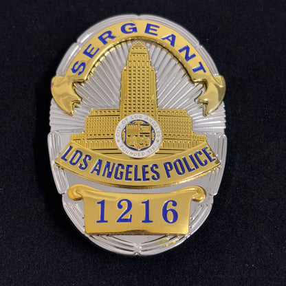 Réplique du badge 1216 du sergent de police du LAPD, accessoire de film