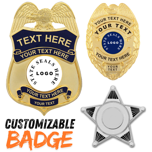 Badge de police personnalisable