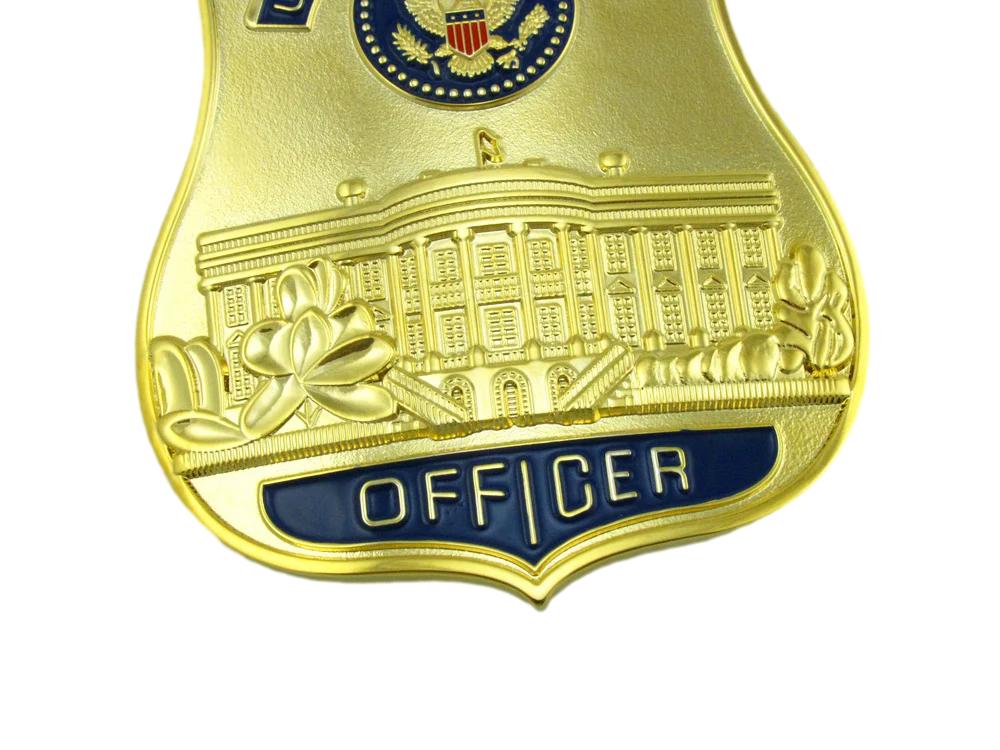 Réplique de l'insigne d'officier de la division uniforme des services secrets américains de l'USSS, accessoires de cinéma