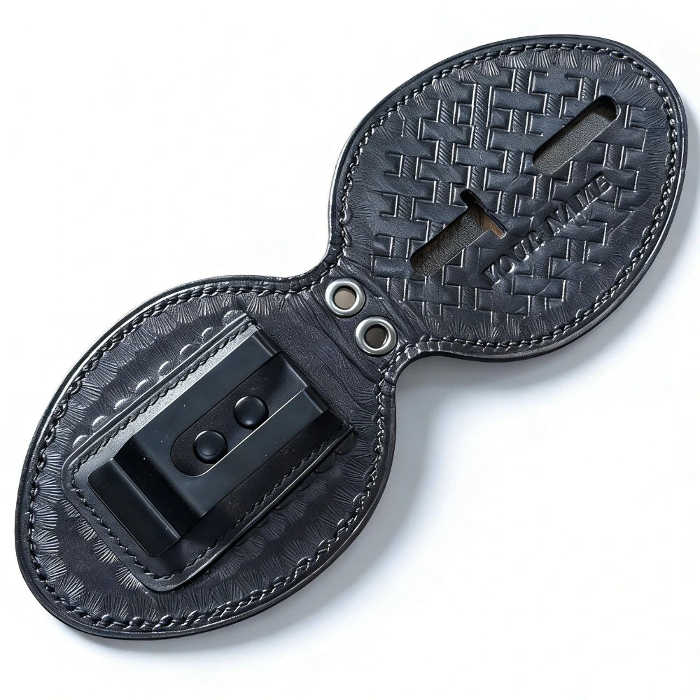 Portaplaca de policía negro-BH01