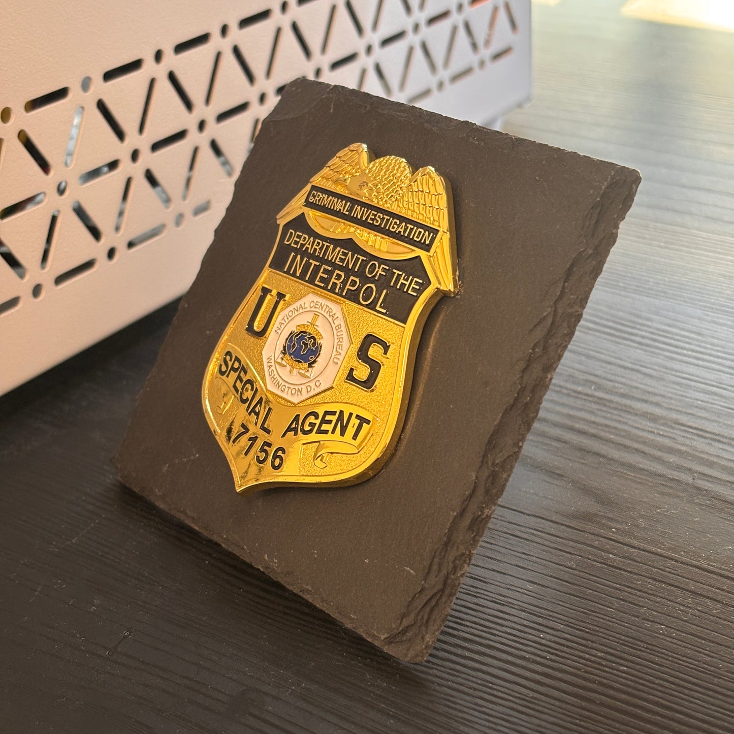 Dept of the interpol badge Plaques Law Enforcement Award & Recognition Collectible gifts retirement memorial