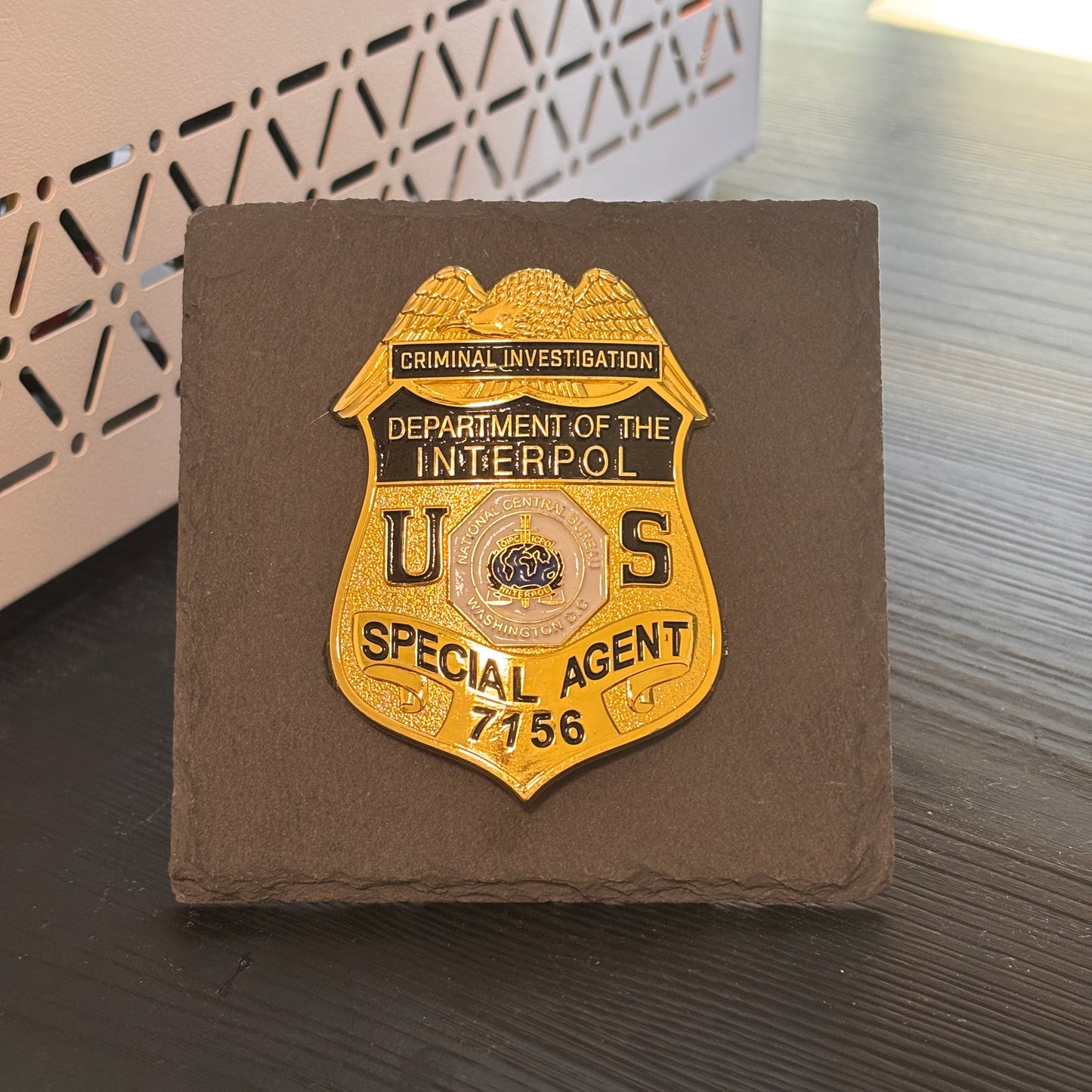 Dept of the interpol badge Plaques Law Enforcement Award & Recognition Collectible gifts retirement memorial