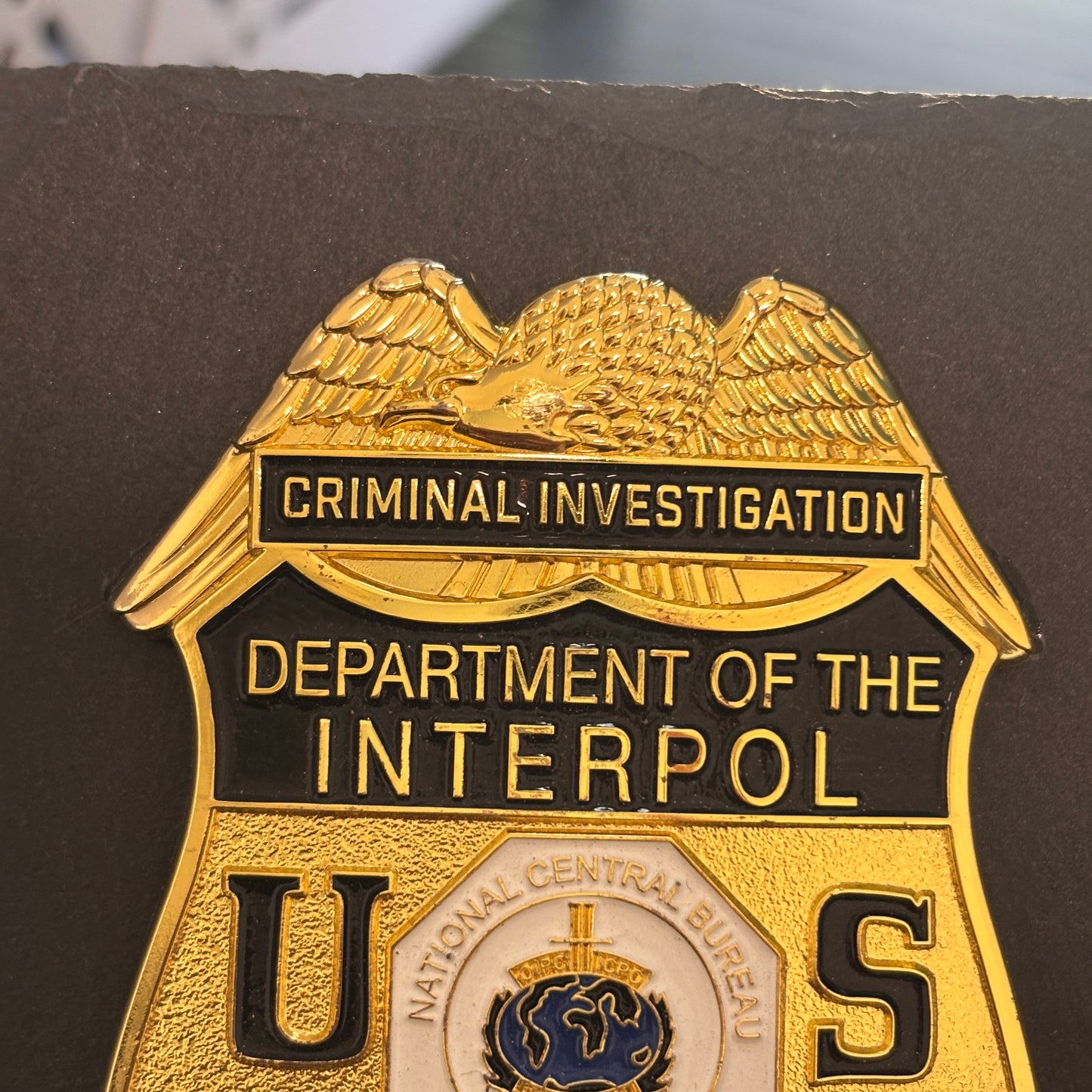 Dept of the interpol badge Plaques Law Enforcement Award & Recognition Collectible gifts retirement memorial
