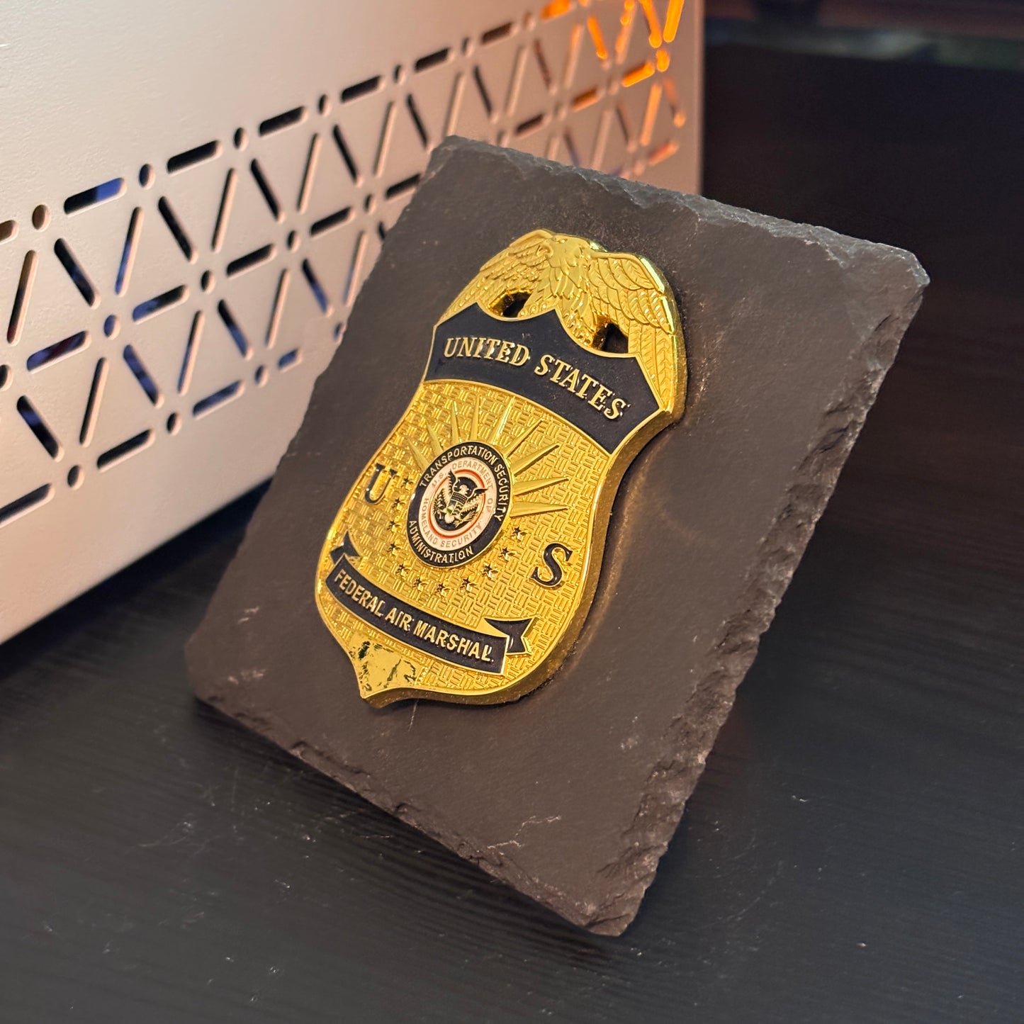 US DHS TSA FAM Federal Air Marshal Badge Plaques Law Enforcement Award & Recognition Collectible gifts retirement memorial