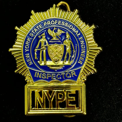 Inspector New York state professional engineer NYPE Replica Movie Props Badge