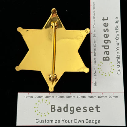 LASD Los Angeles County Sheriff Bear Badge Customize Number Replica Movie Props
