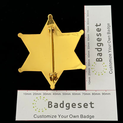 LASD  Los Angeles County deputy Sheriff Bear Badge Customize Number Replica Movie Props