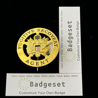 FUGITIVE RECOVERY AGENT Movie prop badge
