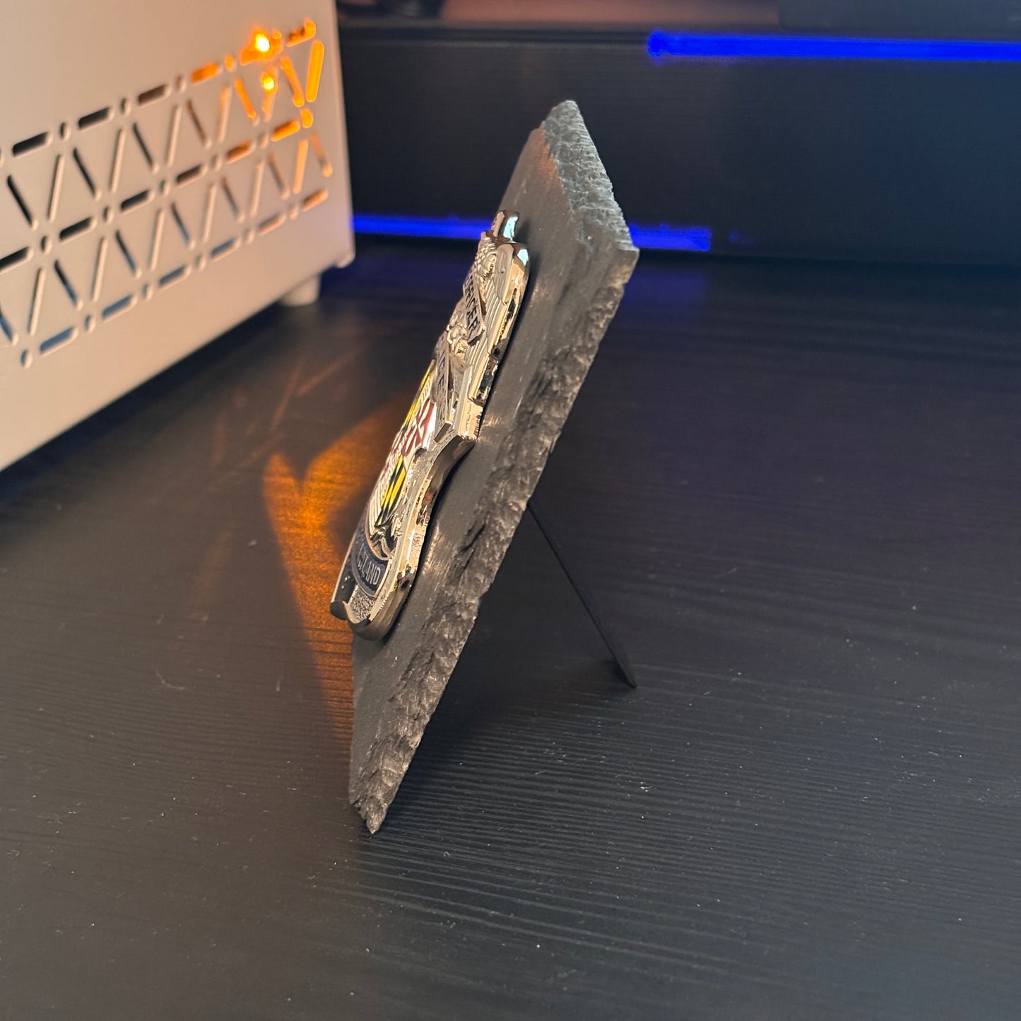 Baltimore maryland police badge Desk Decor,Fathers Day Gift From Daughter, Retirement Gift, Desk Decor