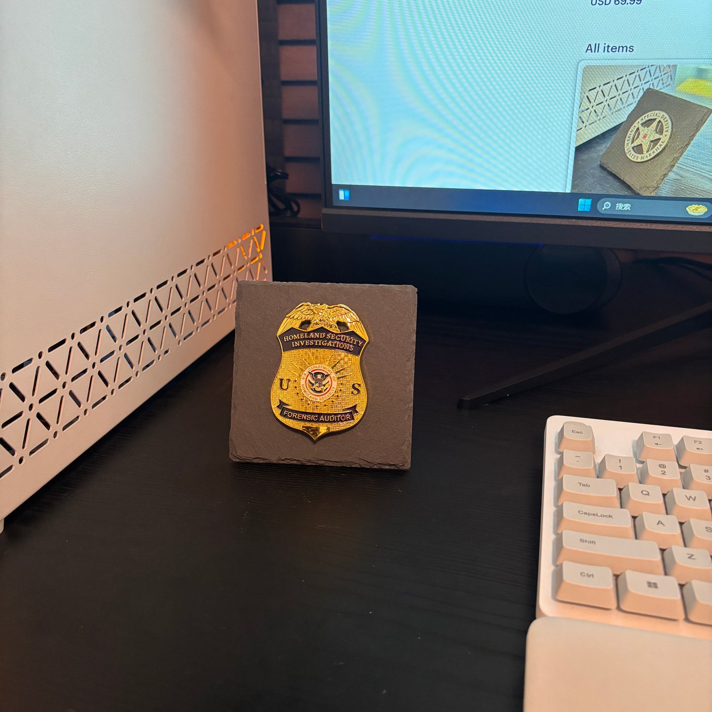 forensic auditor  police badge Desk Decor,Law Enforcement Award & Recognition Collectible gifts retirement memorial