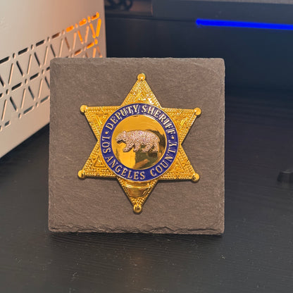 LASD Sheriff Bear police badge Desk Decor,Law Enforcement Award & Recognition Collectible gifts retirement memorial