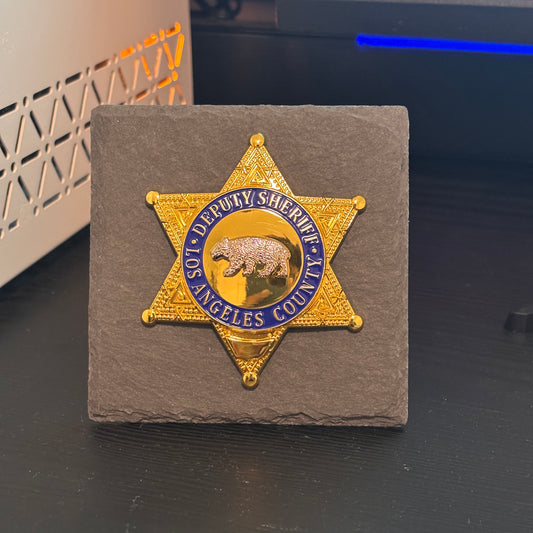 LASD Sheriff Bear police badge Desk Decor,Law Enforcement Award & Recognition Collectible gifts retirement memorial