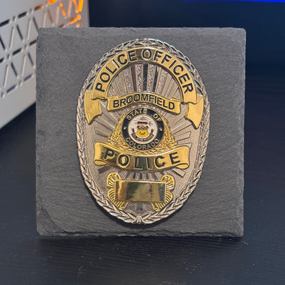 Broomfield police badge Desk Decor,Law Enforcement Award & Recognition Collectible gifts retirement memorial