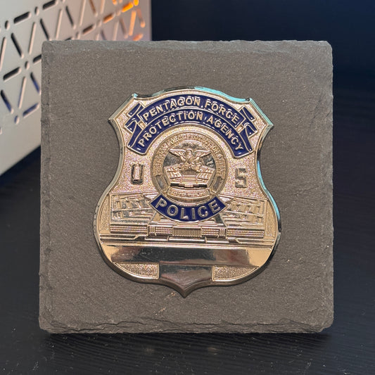 Pentagon force police badge Desk Decor,Law Enforcement Award & Recognition Collectible gifts retirement memorial