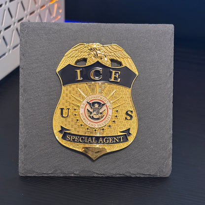 Ice Special agent badge Desk Decor,Law Enforcement Award & Recognition Collectible gifts retirement memorial
