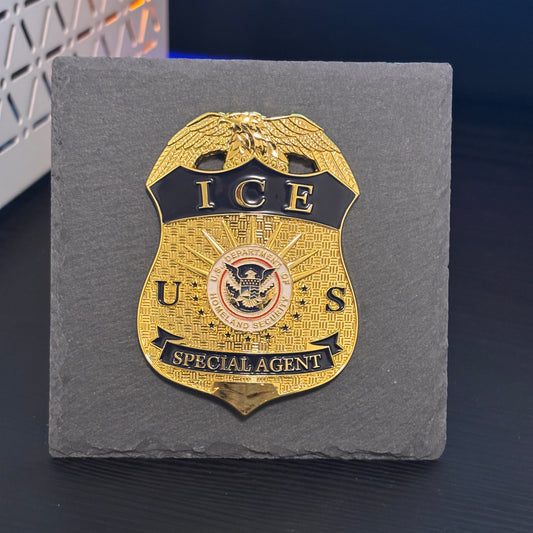 Ice Special agent badge Desk Decor,Law Enforcement Award & Recognition Collectible gifts retirement memorial