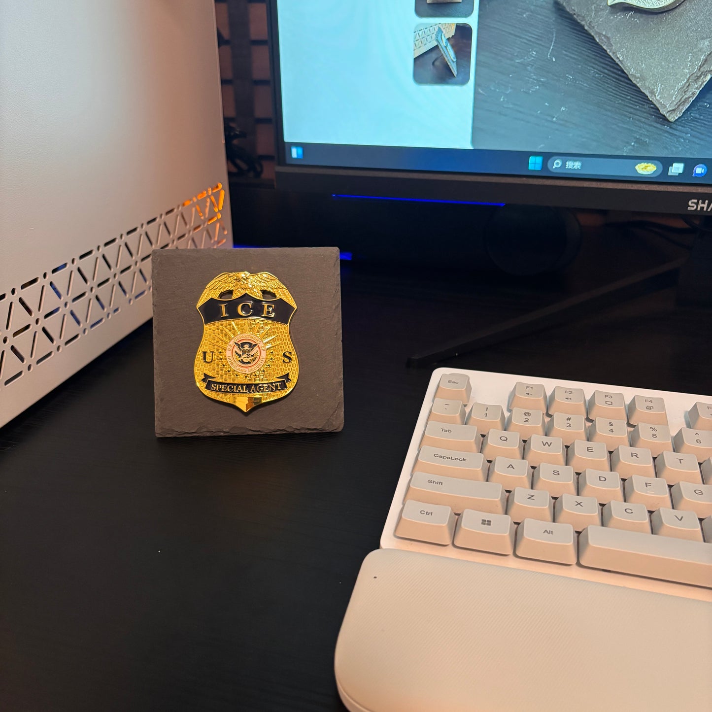 Ice Special agent badge Desk Decor,Law Enforcement Award & Recognition Collectible gifts retirement memorial