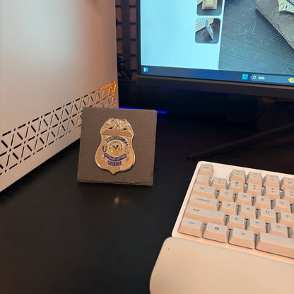 Veterans affairs police badge Desk Decor,Law Enforcement Award & Recognition Collectible gifts retirement memorial