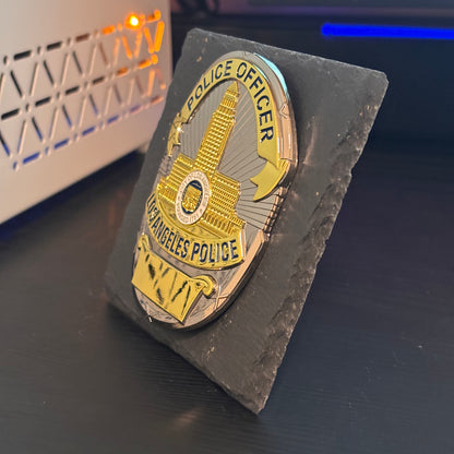 LAPD badge Desk Decor,Law Enforcement Award & Recognition Collectible gifts retirement memorial