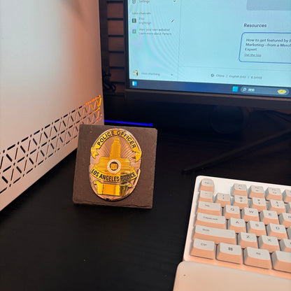 LAPD badge Desk Decor,Law Enforcement Award & Recognition Collectible gifts retirement memorial