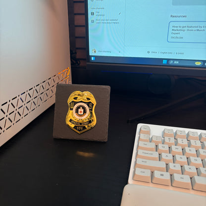 Special agent 101 badge Desk Decor,Law Enforcement Award & Recognition Collectible gifts retirement memorial