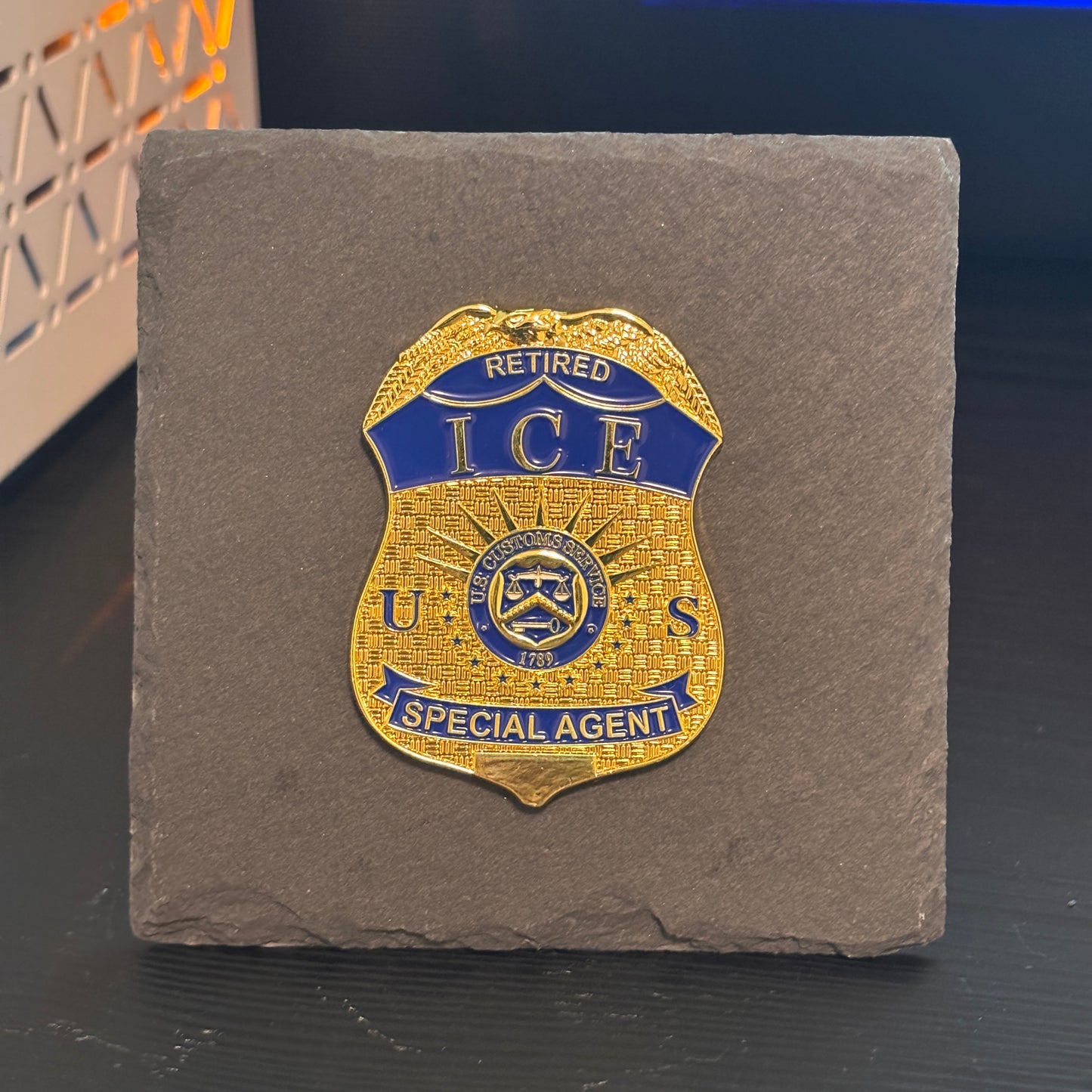 ICE SPECIAL AGENT RETIRED badge Desk Decor,Law Enforcement Award & Recognition Collectible gifts retirement memorial