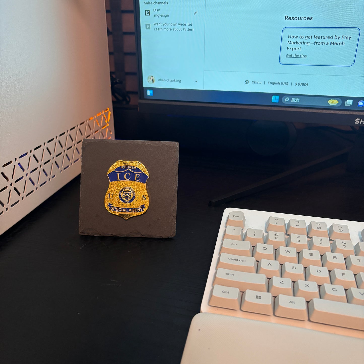 ICE SPECIAL AGENT RETIRED badge Desk Decor,Law Enforcement Award & Recognition Collectible gifts retirement memorial