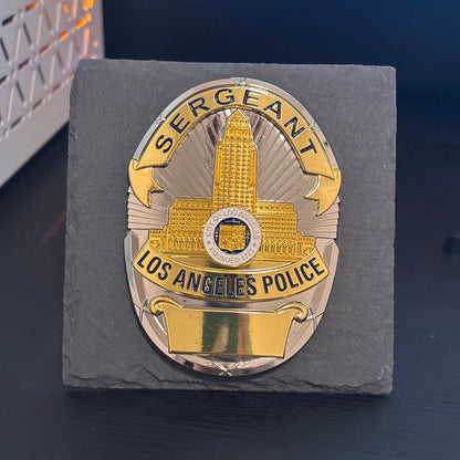 LAPD Sergeant badge Desk Decor,Law Enforcement Award & Recognition Collectible gifts retirement memorial