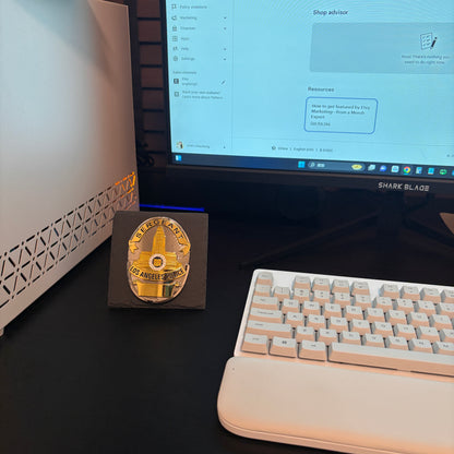 LAPD Sergeant badge Desk Decor,Law Enforcement Award & Recognition Collectible gifts retirement memorial