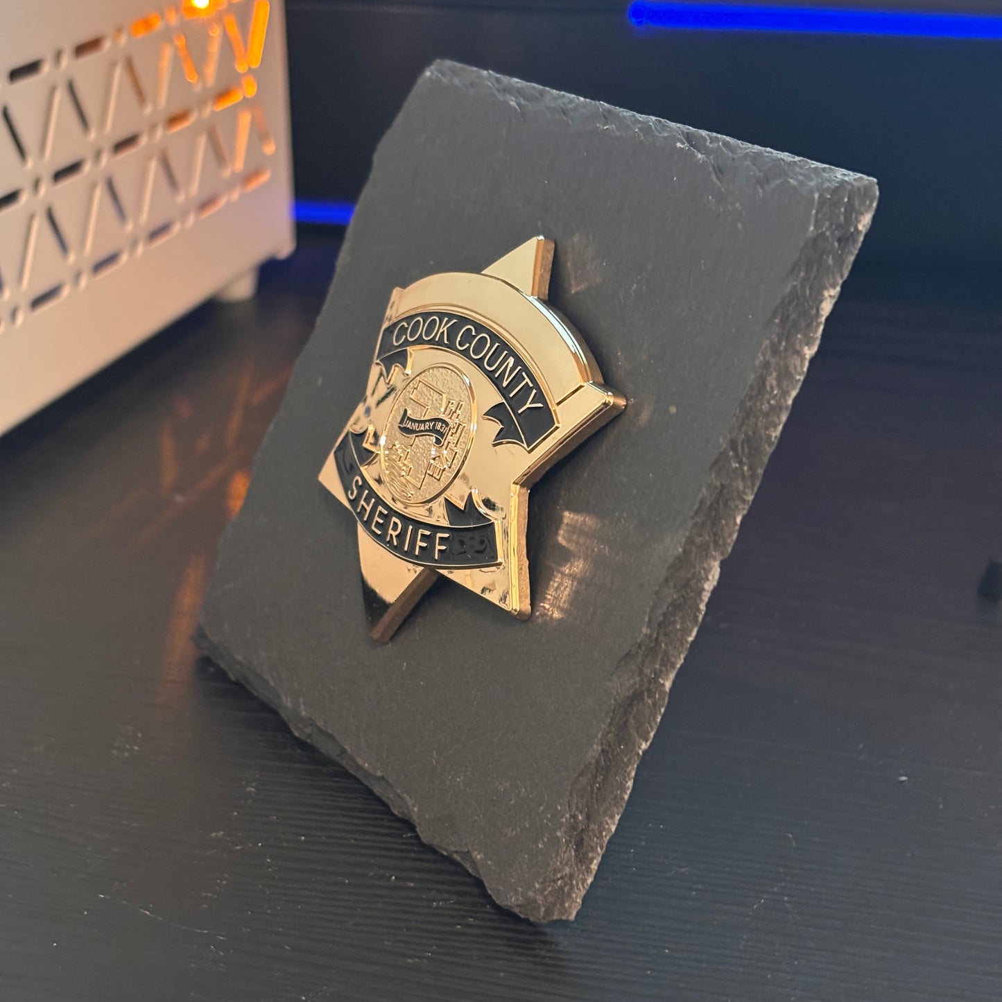 cook county badge Desk Decor,Law Enforcement Award & Recognition Collectible gifts retirement memorial