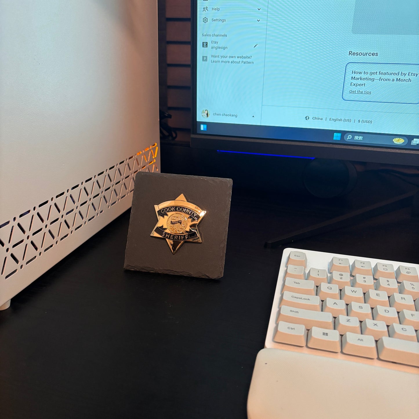 cook county badge Desk Decor,Law Enforcement Award & Recognition Collectible gifts retirement memorial