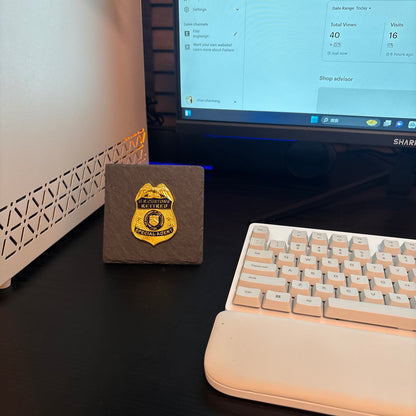 Us Customs retired badge Desk Decor,Law Enforcement Award & Recognition Collectible gifts retirement memorial