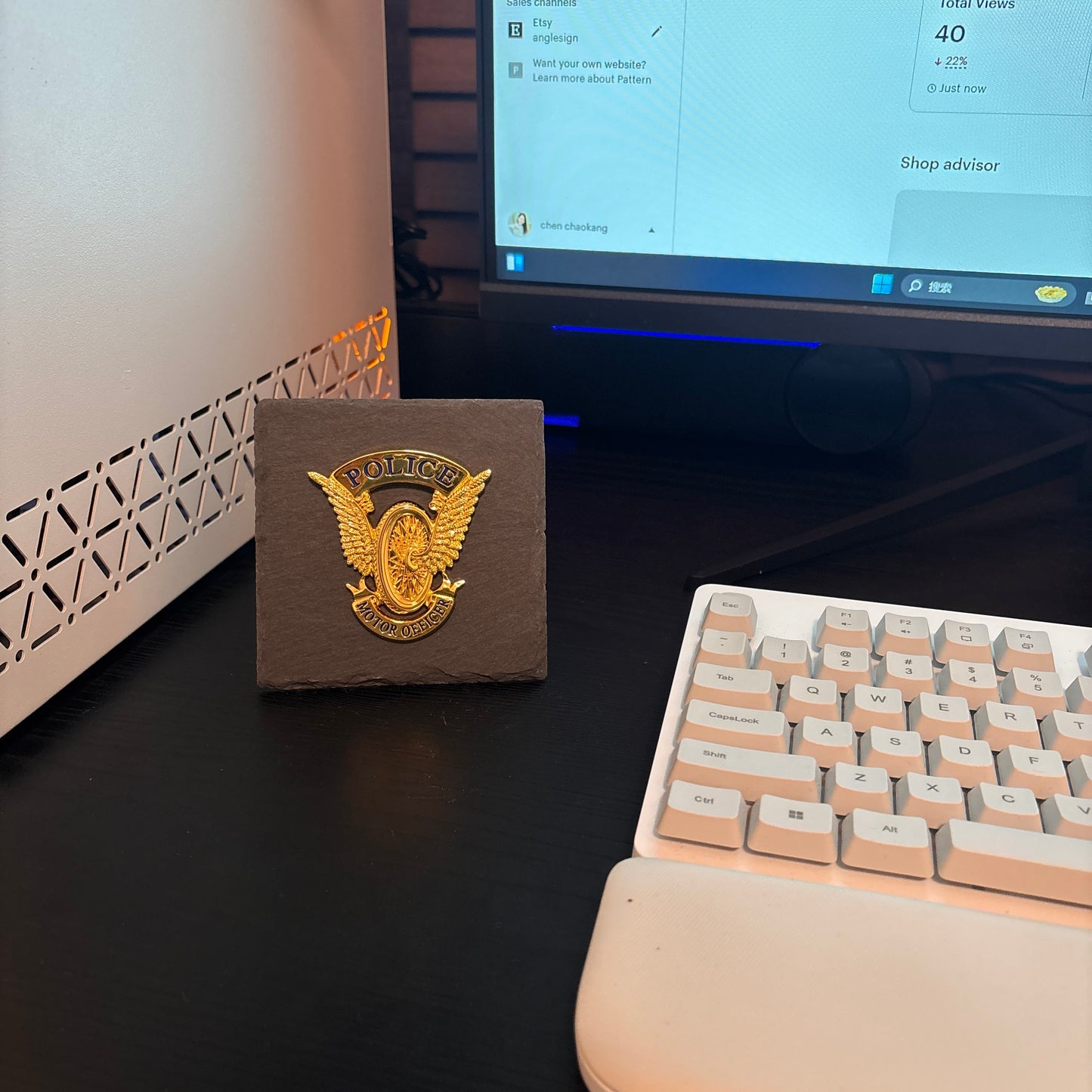 Motor officer badge Desk Decor,Law Enforcement Award & Recognition Collectible gifts retirement memorial