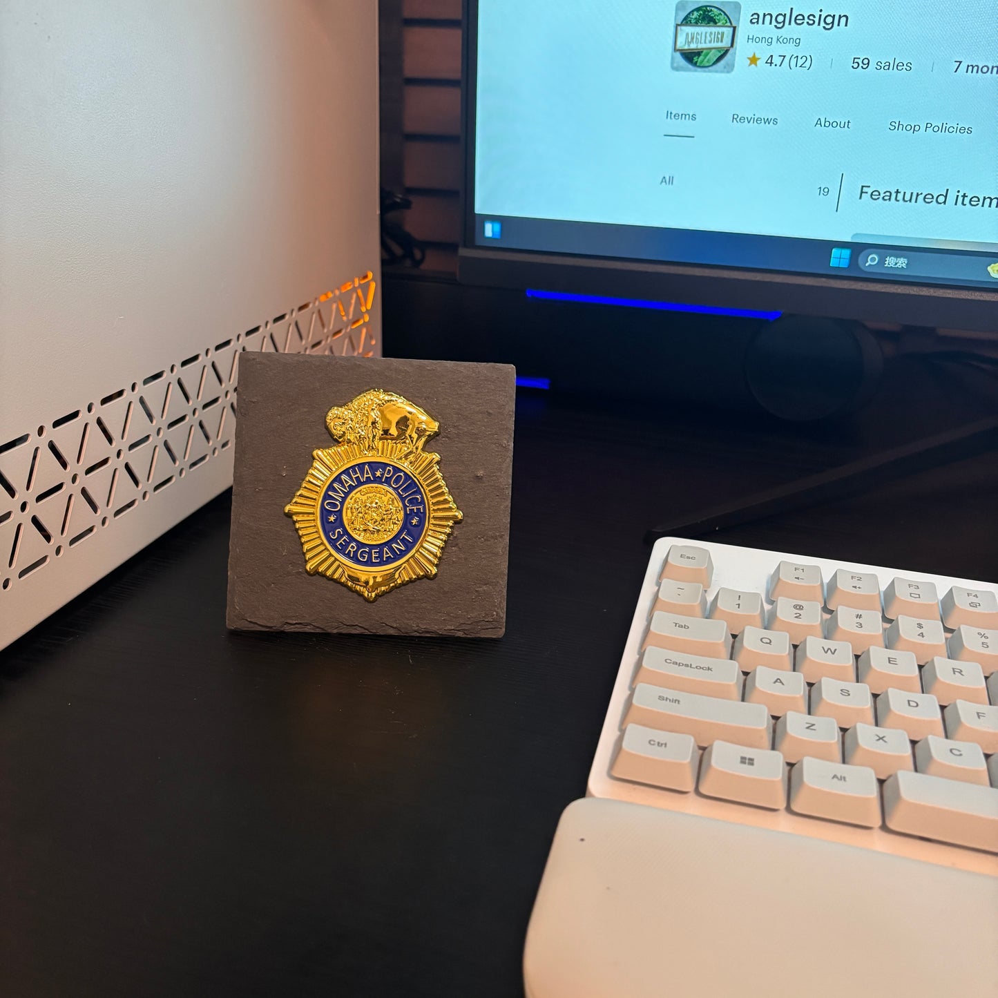 Omaha police badge Desk Decor,Law Enforcement Award & Recognition Collectible gifts retirement memorial