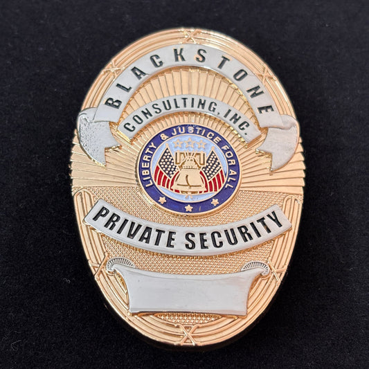 Réplique de badge de sécurité privée de Blackstone Consulting, Inc., accessoires de cinéma, numéro personnalisable