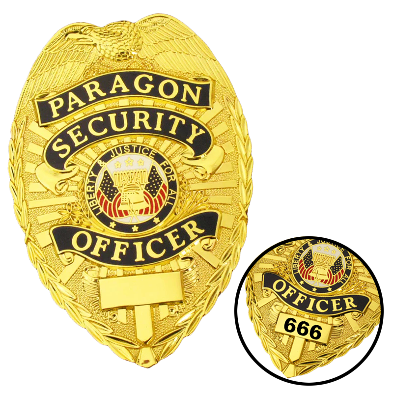 US White House Paragon Security Officer Badge Replica Movie Props Customizable number