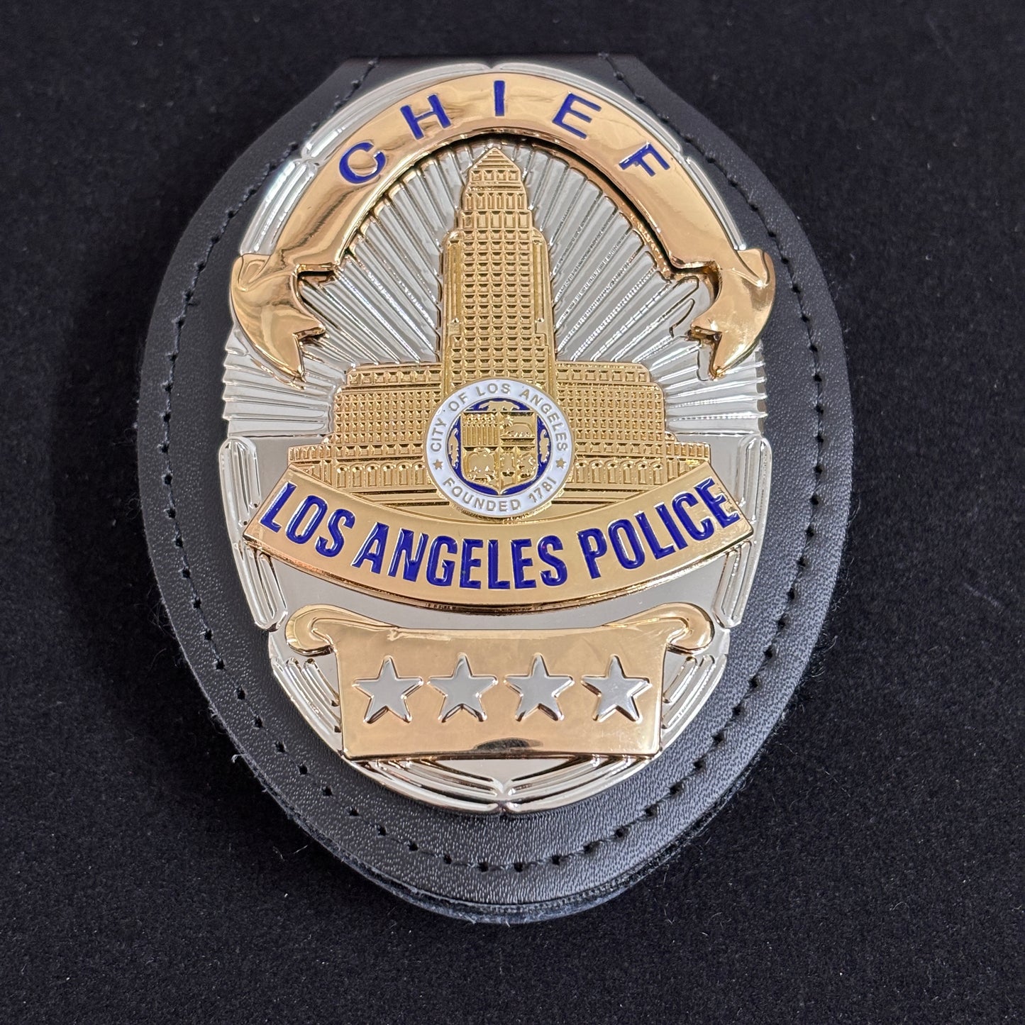 Réplique de l'insigne du chef du LAPD, accessoire de film 4 étoiles