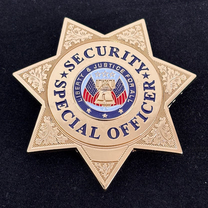 Réplique de l'insigne d'officier spécial de sécurité Liberty &amp; Justice For All, accessoires de cinéma