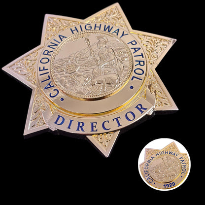 US CHP Director Badge Replica Movie Props Customizable Number